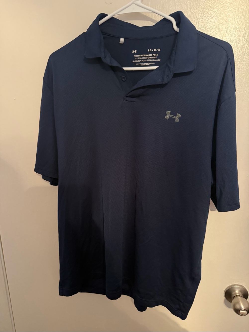 LG Men’s Navy Polo Shirt with Subtle Logo